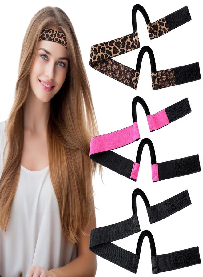 Solsew 3 Pcs Wig Band for Lace Front Ear Free Painless Lace Melting Elastic Headband with Hanger for Women No Slip C Shaped Ear Curve - Image 1